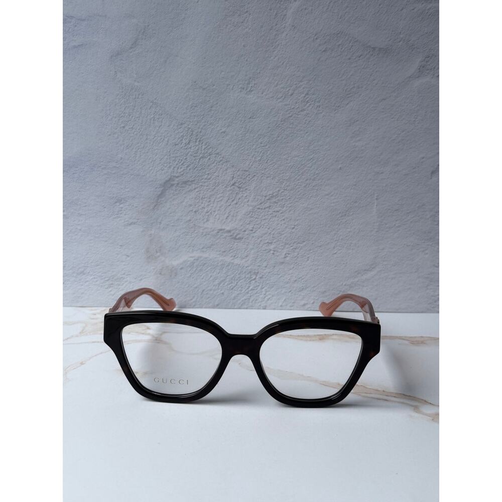 NEW Gucci GG1424O Brown Pink Cat Eye Eyeglasses Frames - Picture 5 of 7